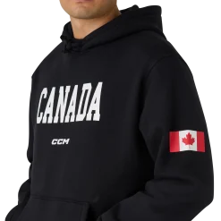Fleece-Hoodie mit kanadischer Flagge