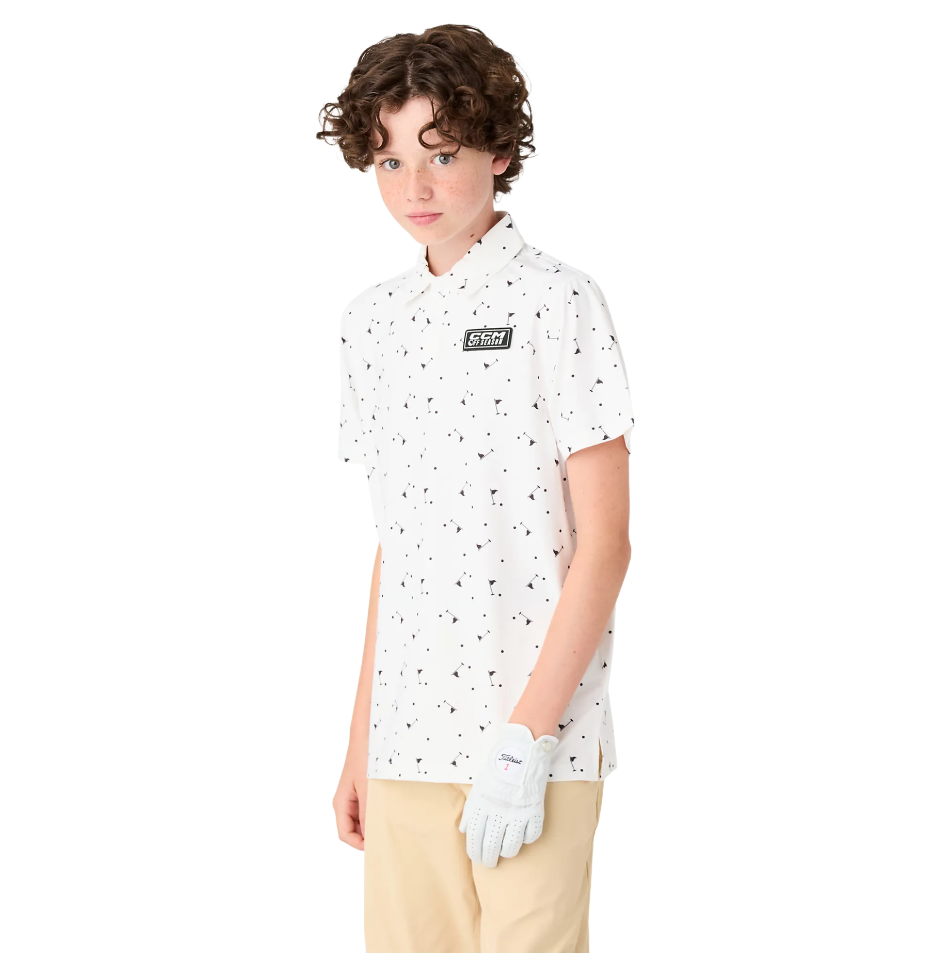Golf Poloshirt Kinder Gemustert