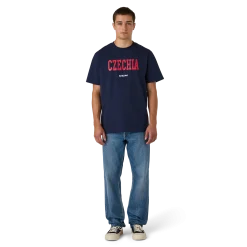 Kurzärmeliges T-Shirt mit tschechischer Flagge