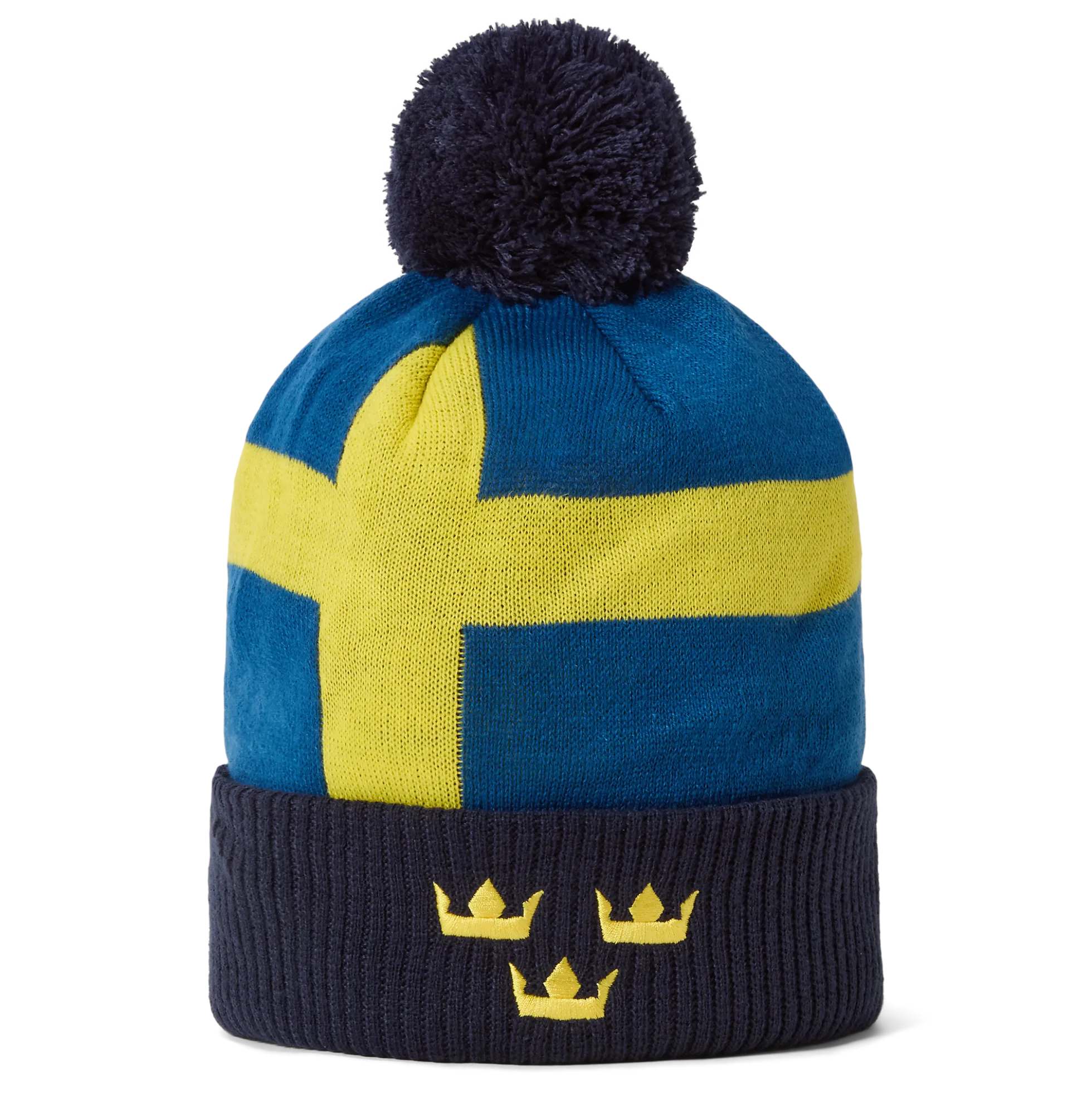 Sweden Flag Pom Knit