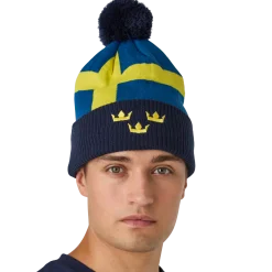 Sweden Flag Pom Knit
